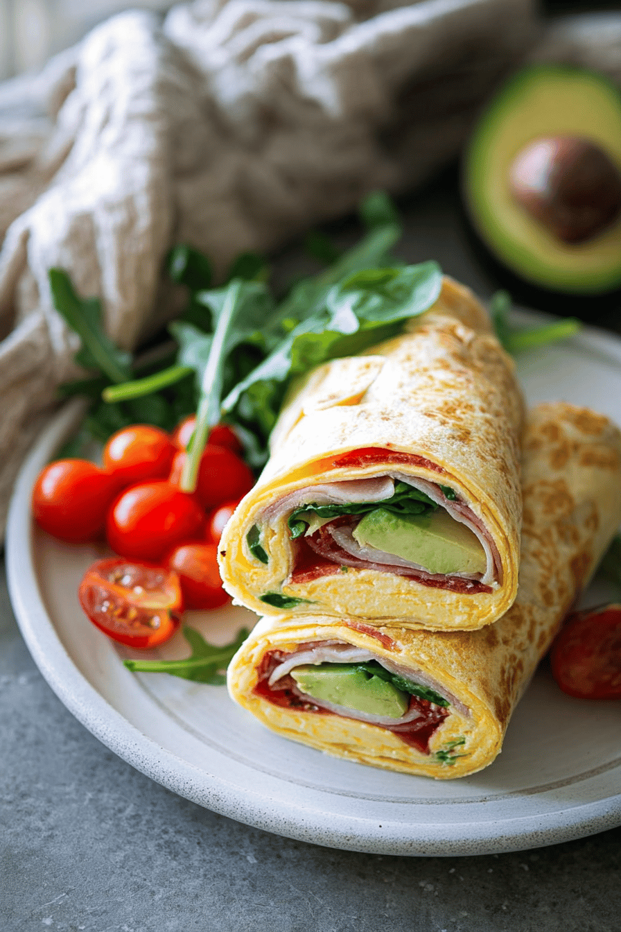 Turkey Avocado Egg Wraps