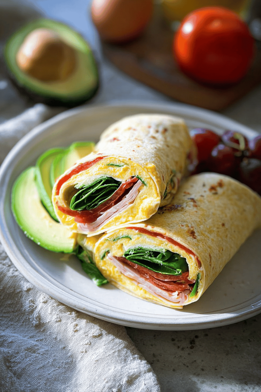 Turkey Avocado Egg Wraps