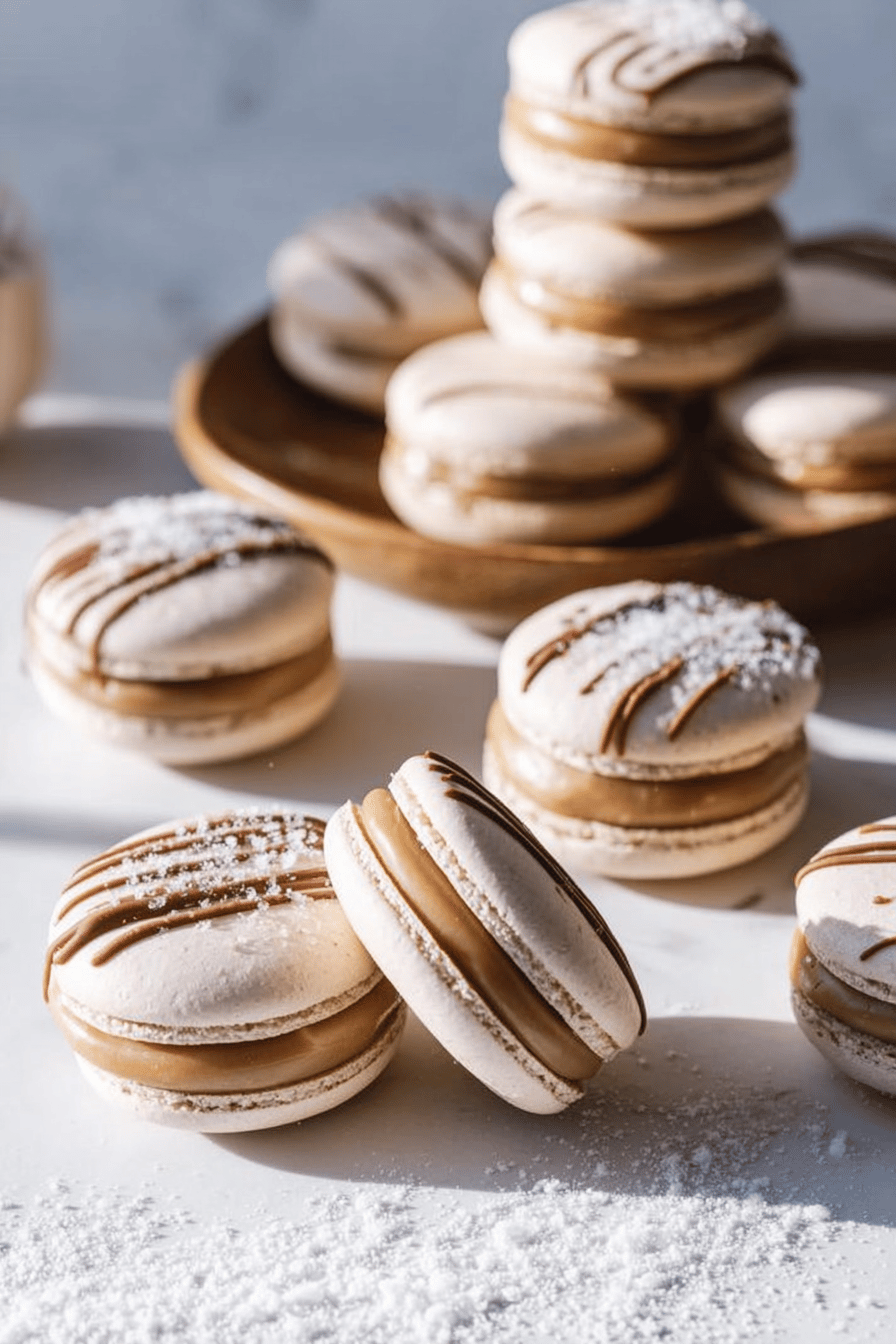 Vegan Salted Caramel Macarons