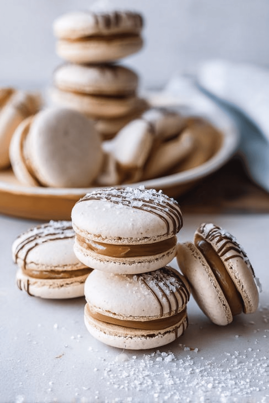 Vegan Salted Caramel Macarons