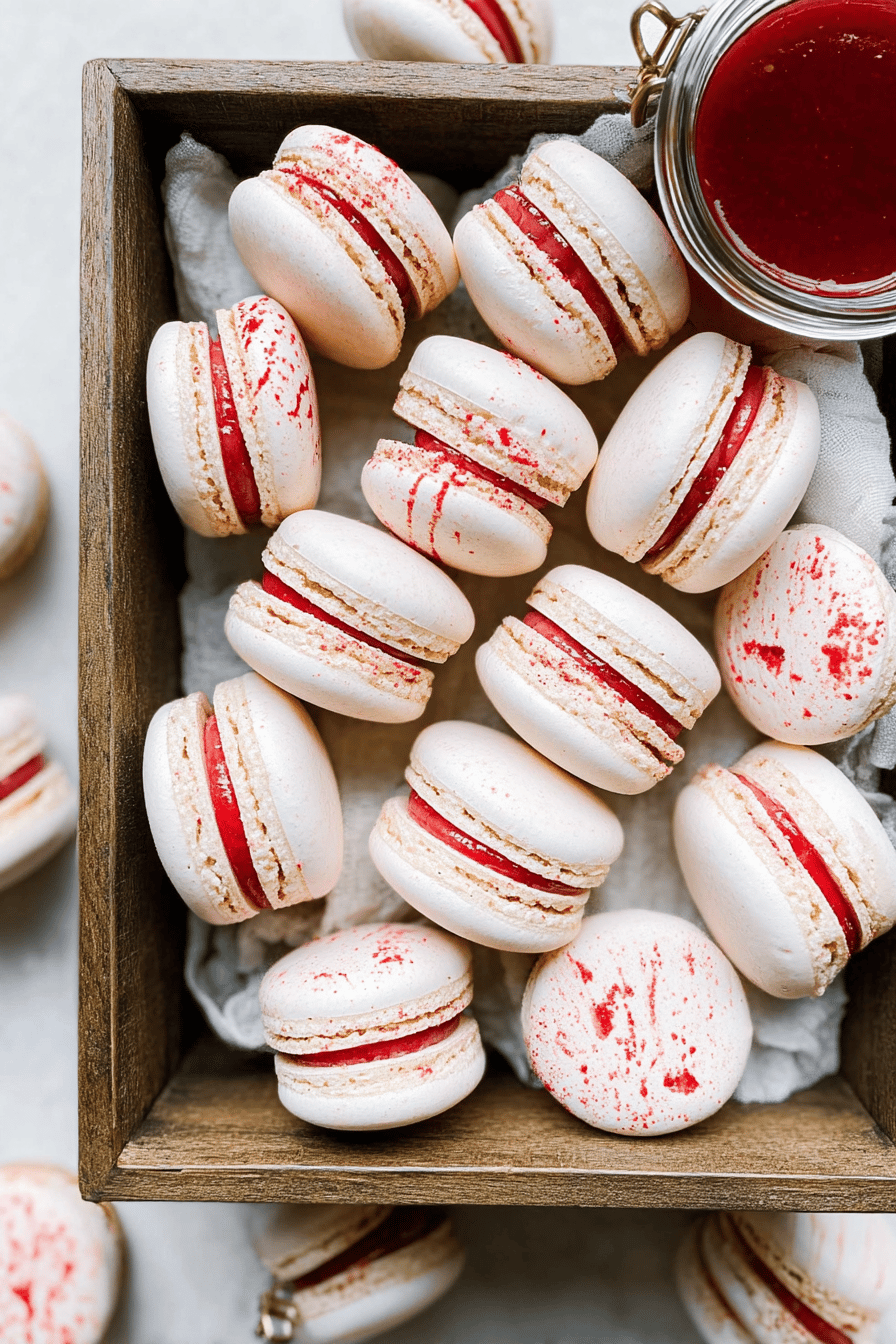 Vegan Strawberry Macarons
