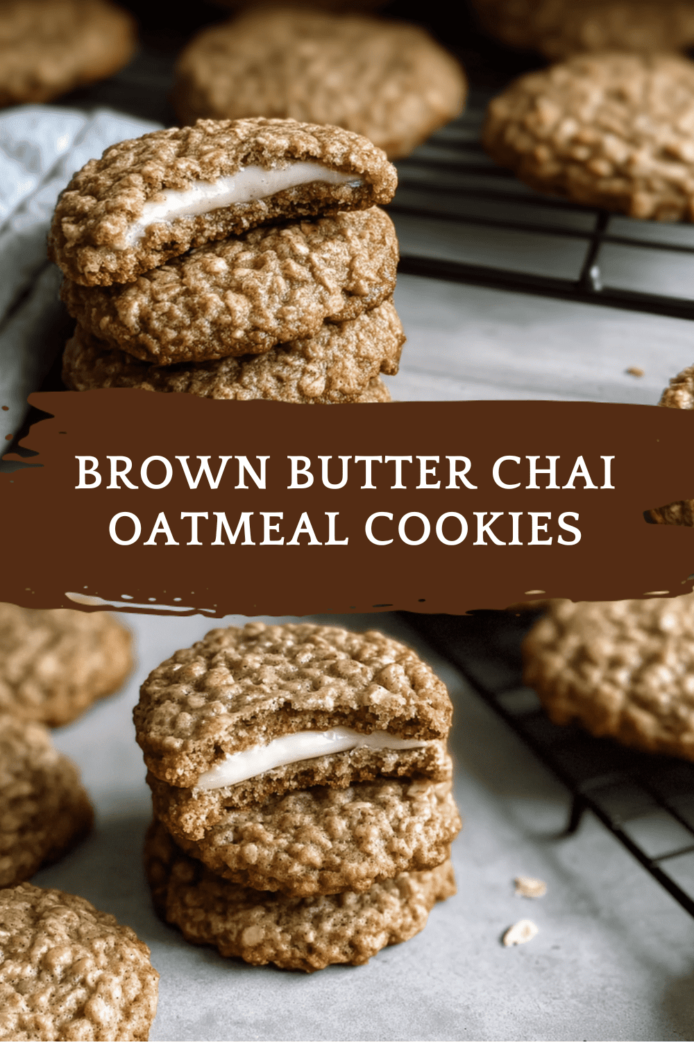 Brown Butter Chai Oatmeal Cookies