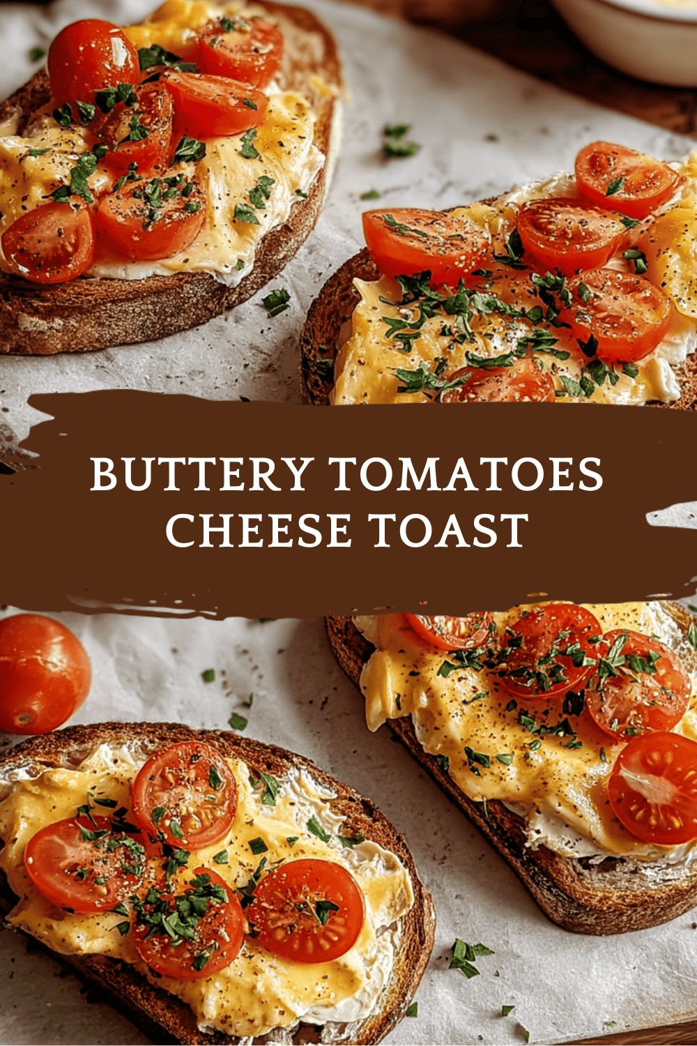 Buttery Tomatoes Cheese Toast