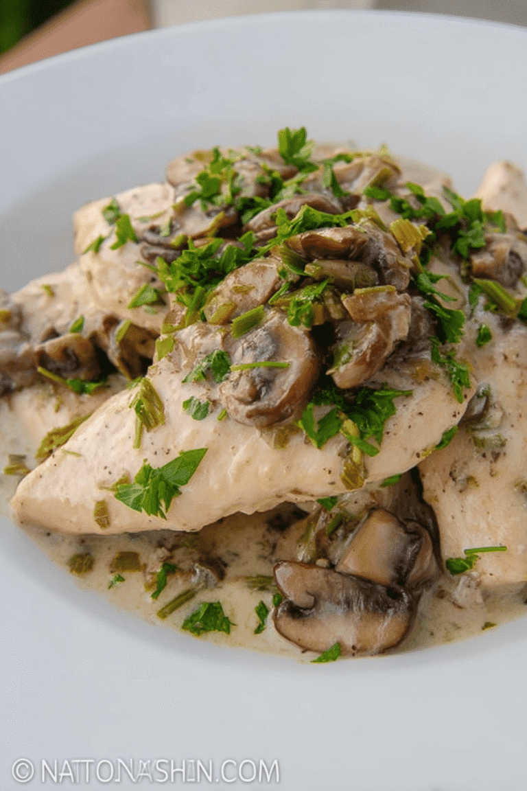 Chicken With Mushroom White Wine Cream Sauce 96.Png