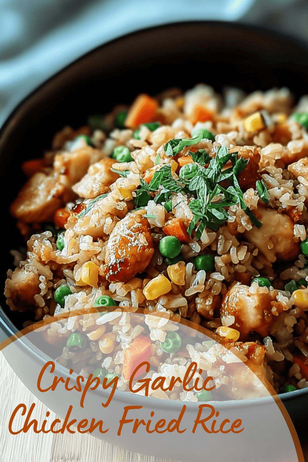 Crispy Garlic Chicken Fried Rice