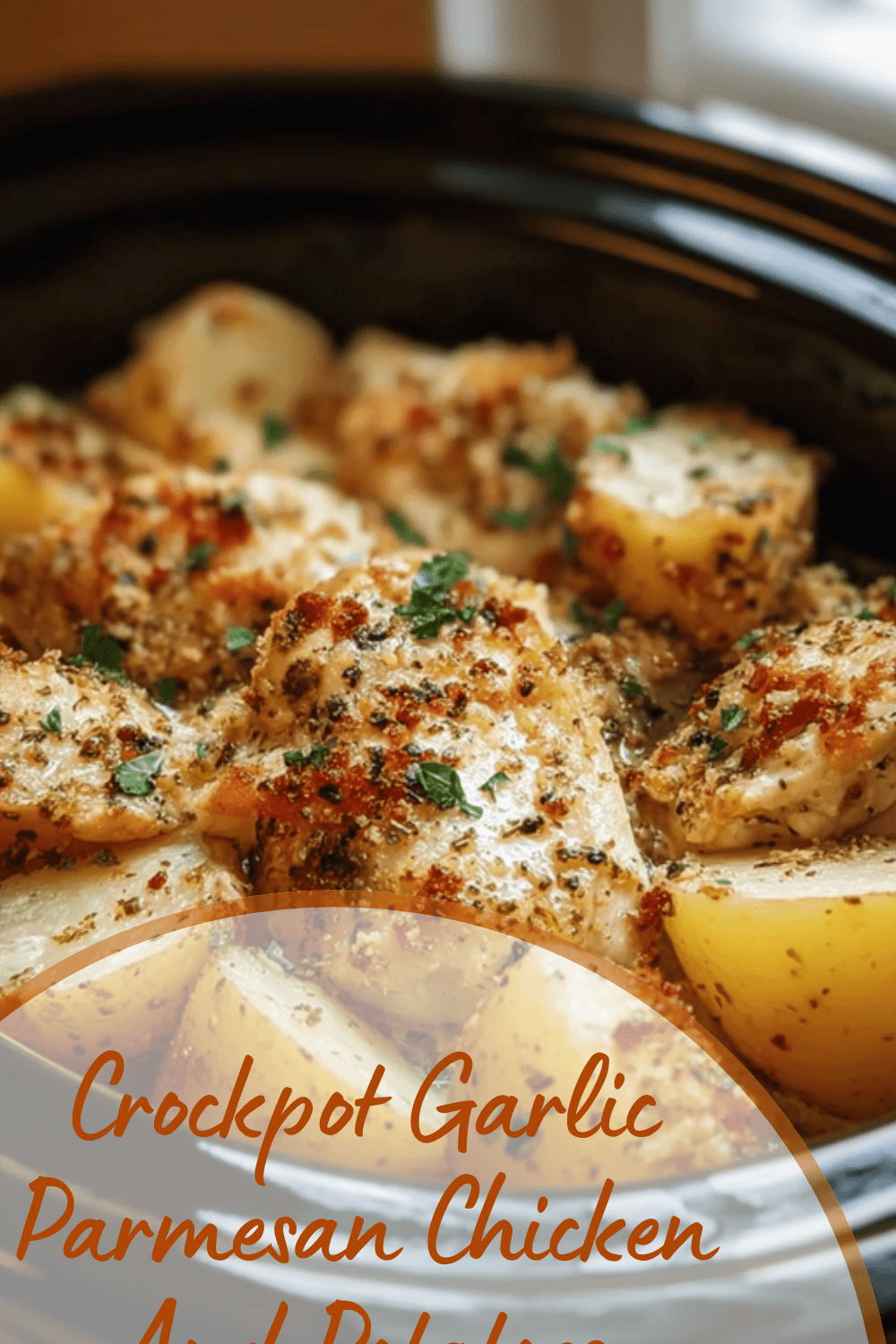 Crockpot Garlic Parmesan Chicken And Potatoes