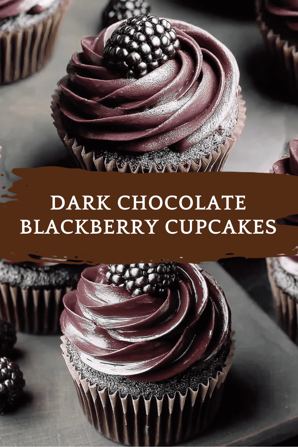 Dark Chocolate Blackberry Cupcakes