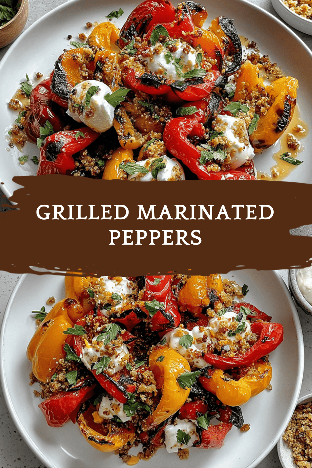 Grilled Marinated Peppers With Burrata And Crispy Breadcrumbs Recipe 6 Grilled Marinated Peppers