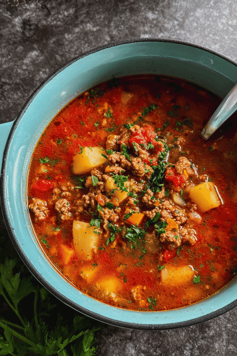 Easy Hamburger Soup Recipe With Simple Ingredients And Quick Cooking 8 Hamburger Soup 30.Png