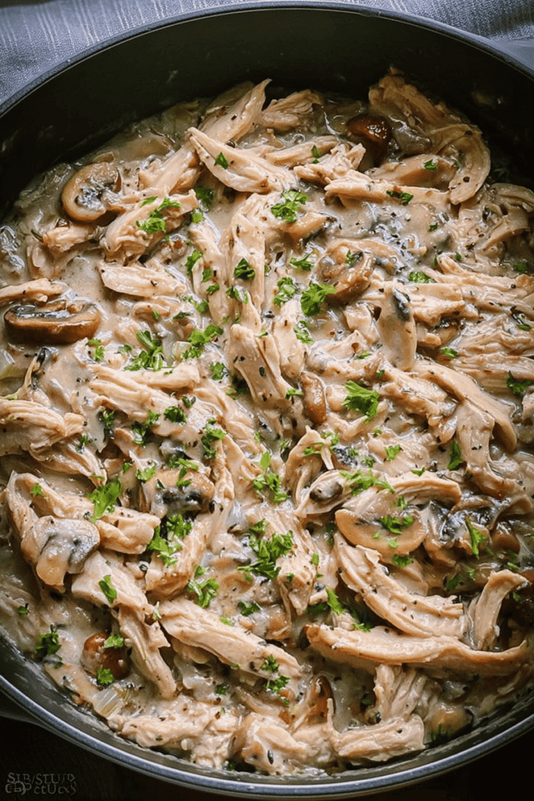 Leftover Turkey In Gravy Recipe For A Quick And Savory Meal 8 Leftover Turkey Creamy Mushroom Sauce 25.Png