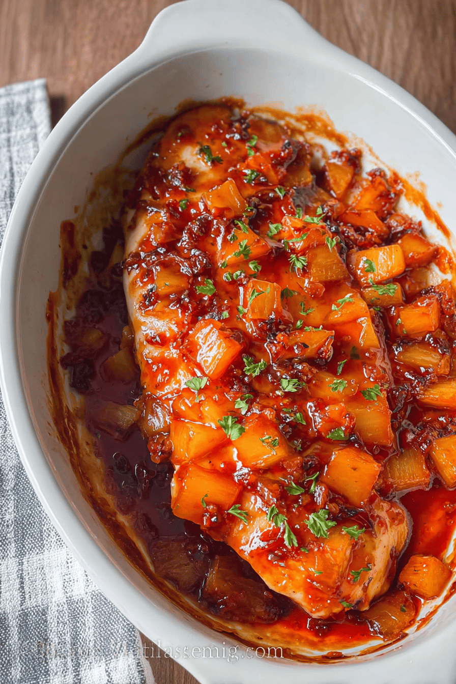 Baked Pineapple Bbq Chicken Breast Recipe With Sweet And Tangy Flavor 6 Pineapple Bbq Baked Chicken Breast