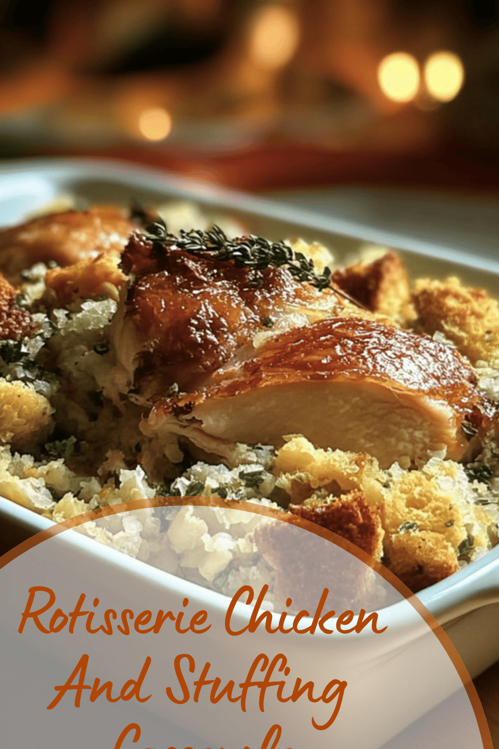 Rotisserie Chicken And Stuffing Casserole
