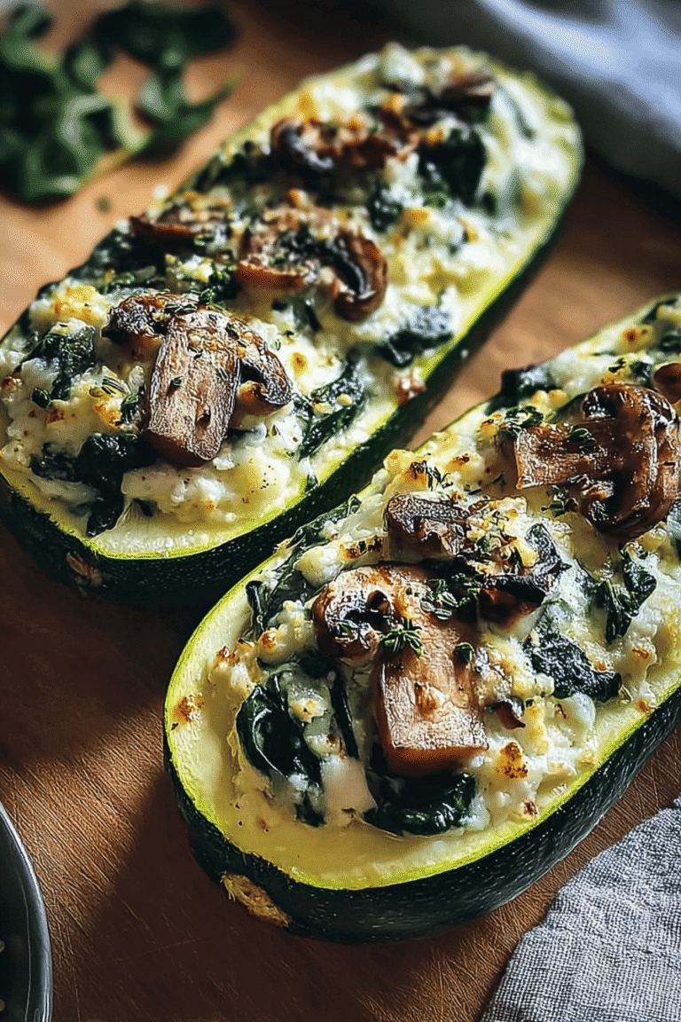 Spinach Mushroom Ricotta Stuffed Zucchini 85.Png
