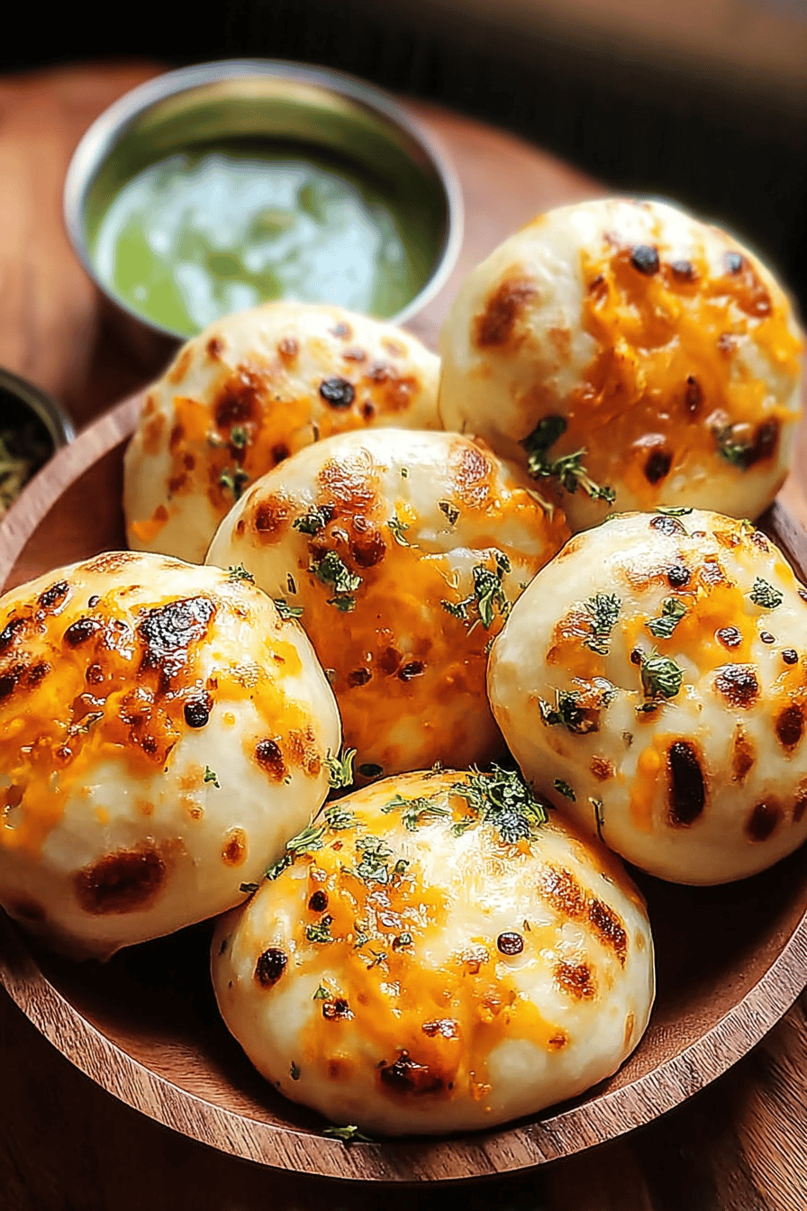 Achari Paneer Naan Bombs