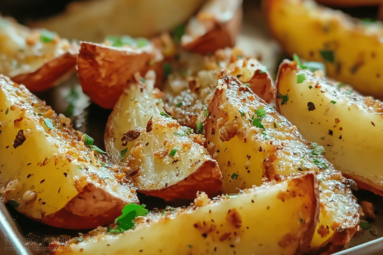 Baked Garlic Parmesan Potato Wedges Recipe For Crispy Flavorful Slices 7 Baked Garlic Parmesan Potato Wedges