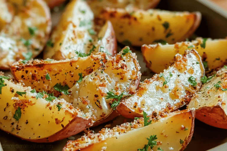 Baked Garlic Parmesan Potato Wedges Recipe For Crispy Flavorful Slices 8 Baked Garlic Parmesan Potato Wedges 49.Png