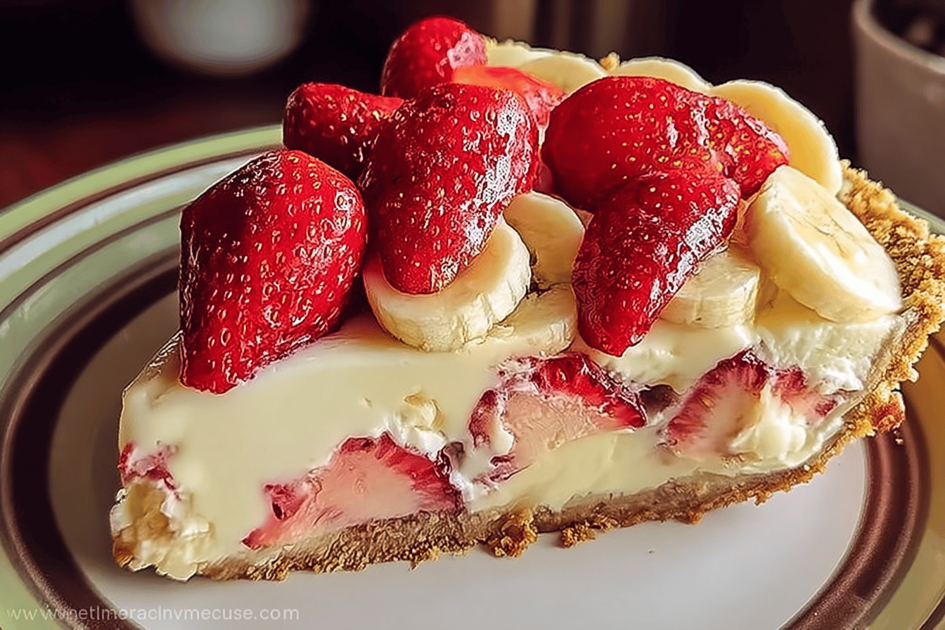 Banana Strawberry Cheesecake