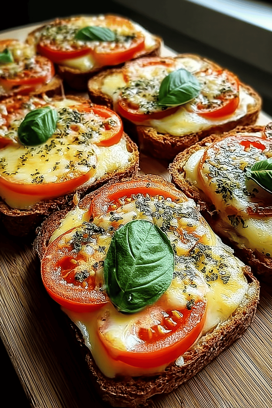 Basil Tomato Cheesy Toast