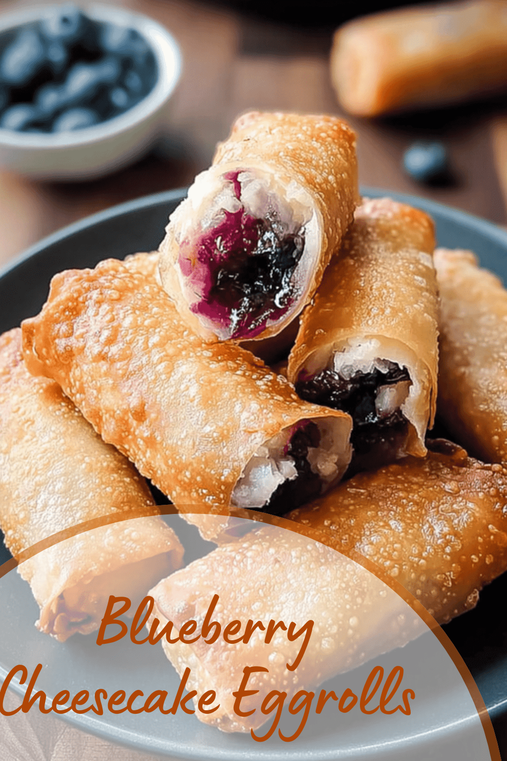 Blueberry Cheesecake Eggrolls