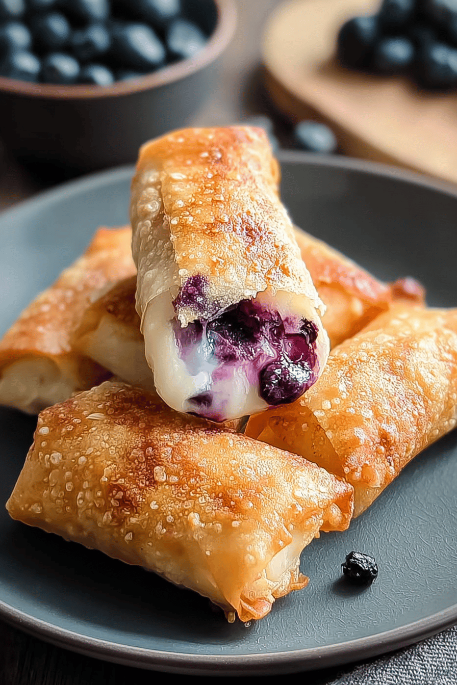 Blueberry Cheesecake Eggrolls