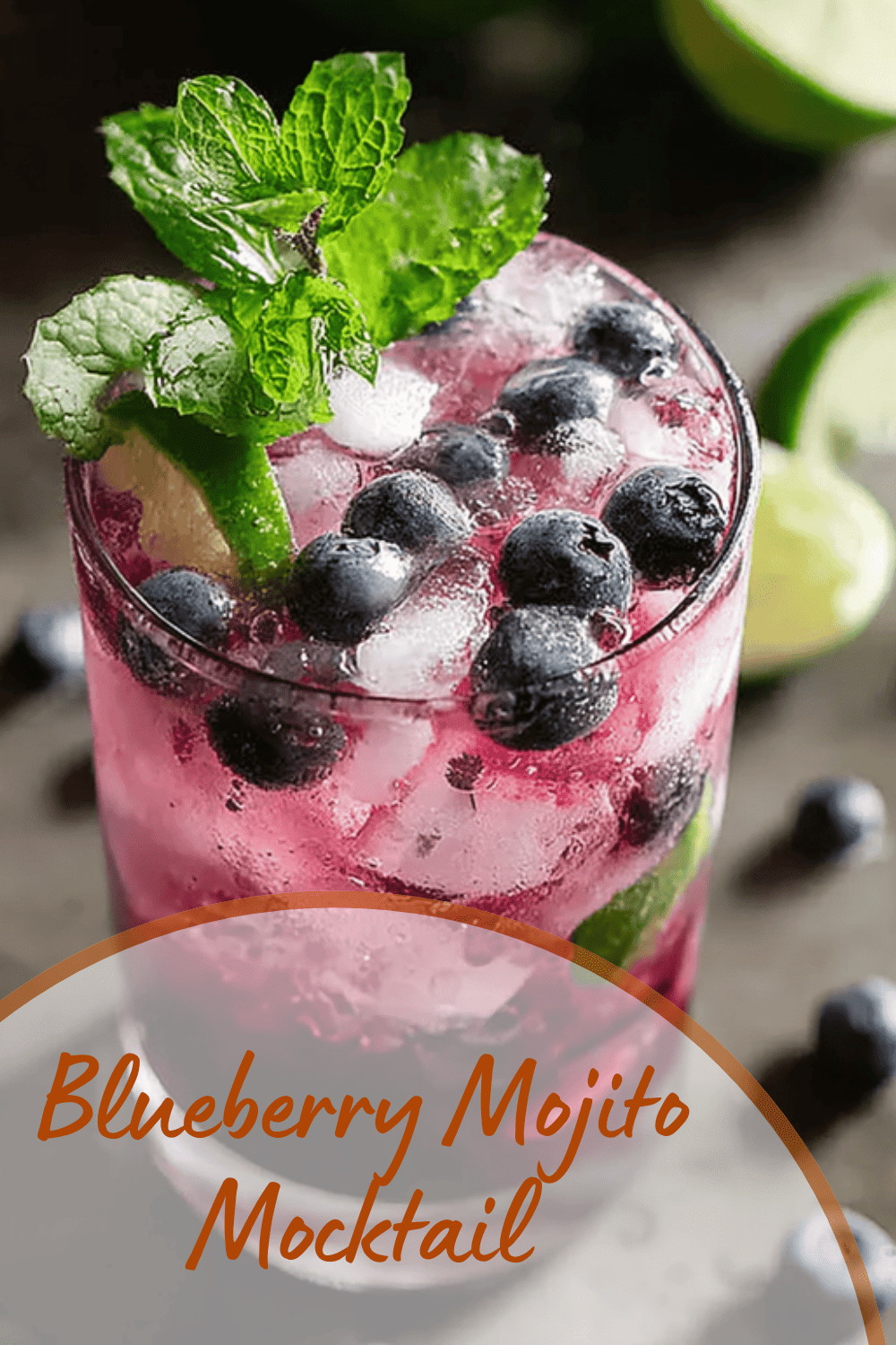 Blueberry Mojito Mocktail