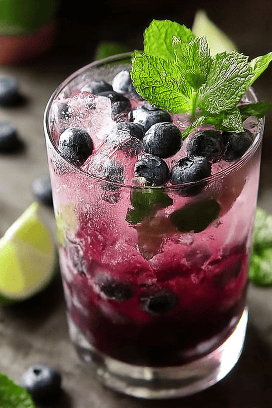 Blueberry Mojito Mocktail