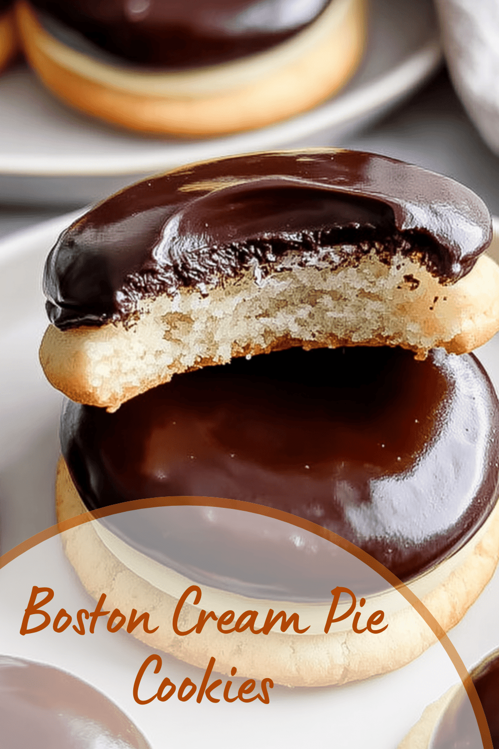 Boston Cream Pie Cookies