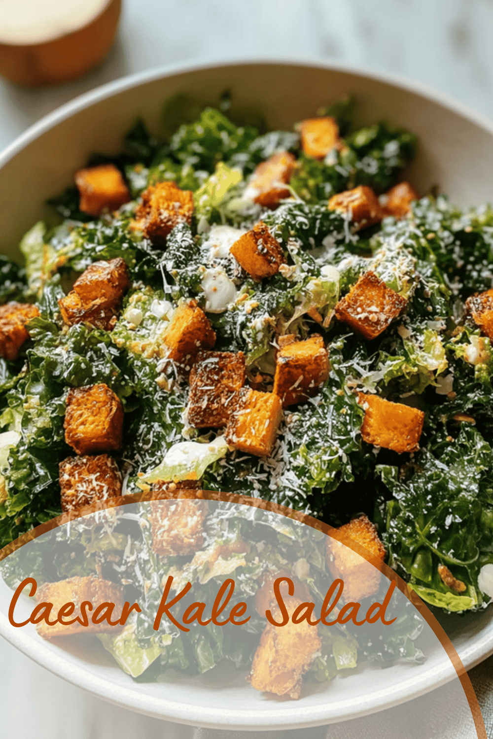 Kale Caesar Salad Recipe With Creamy Dressing And Crunchy Croutons 7 Caesar Kale Salad