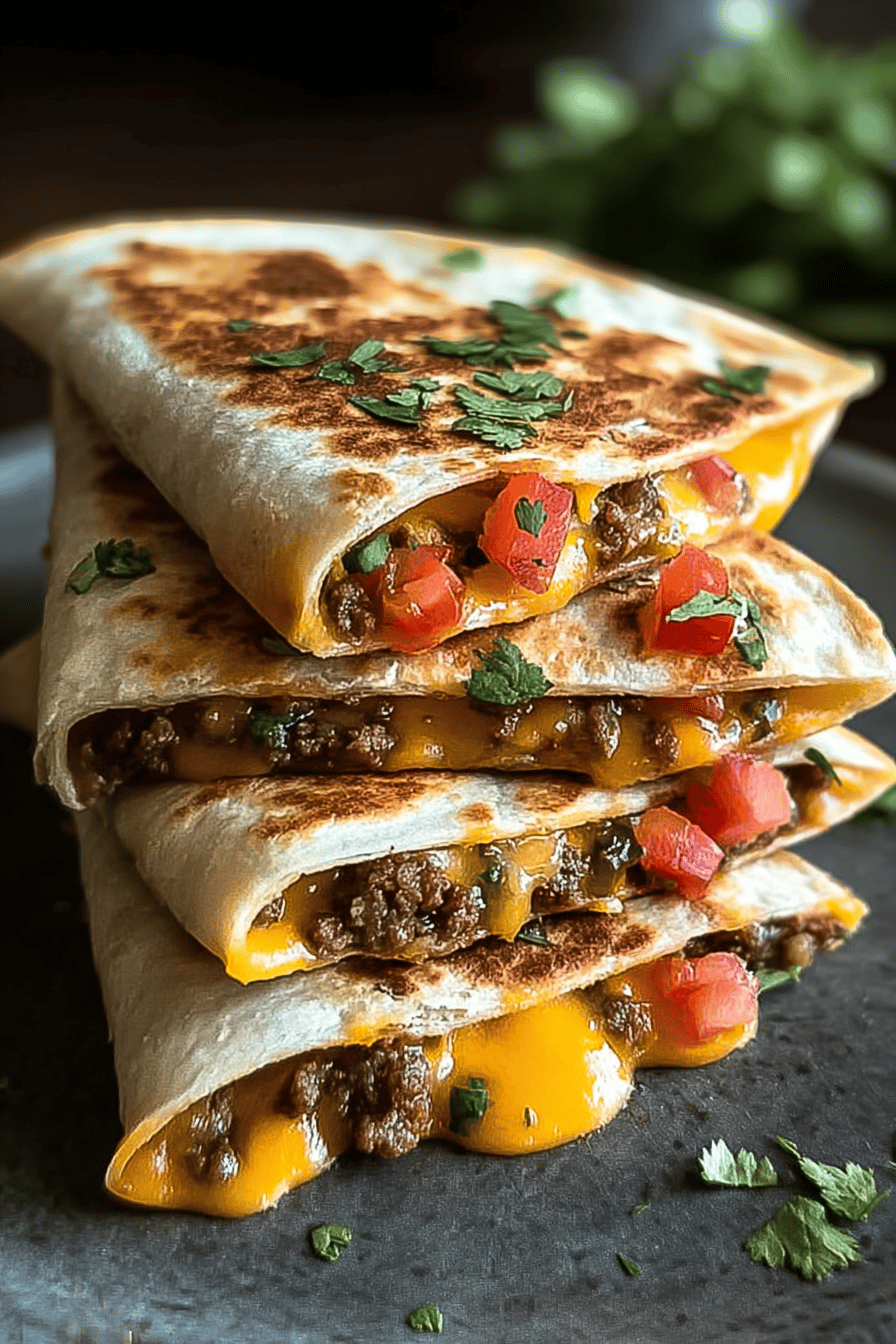 Cheeseburger Quesadillas