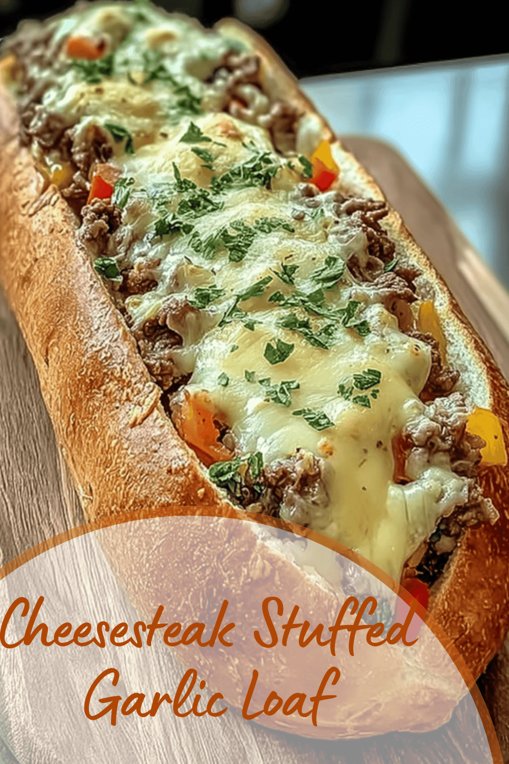 Cheesesteak Stuffed Garlic Loaf