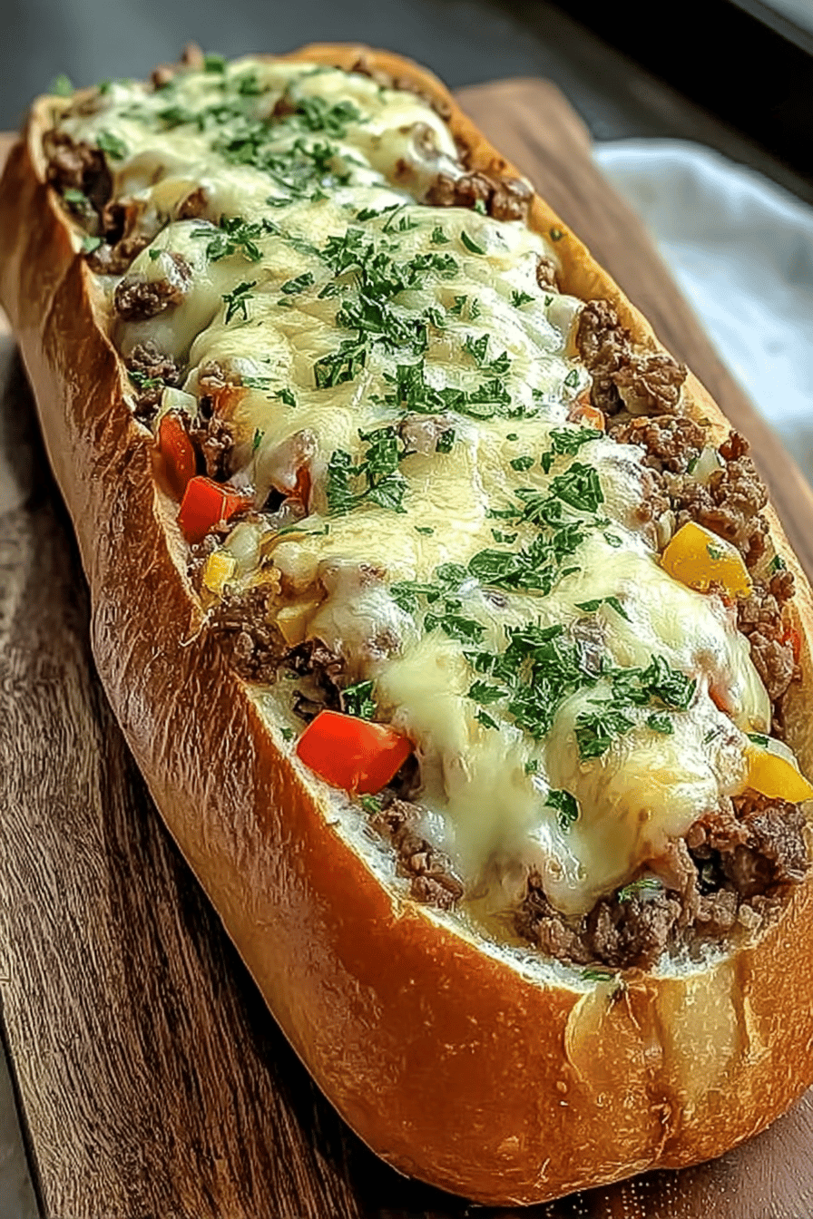 Cheesesteak Stuffed Garlic Loaf