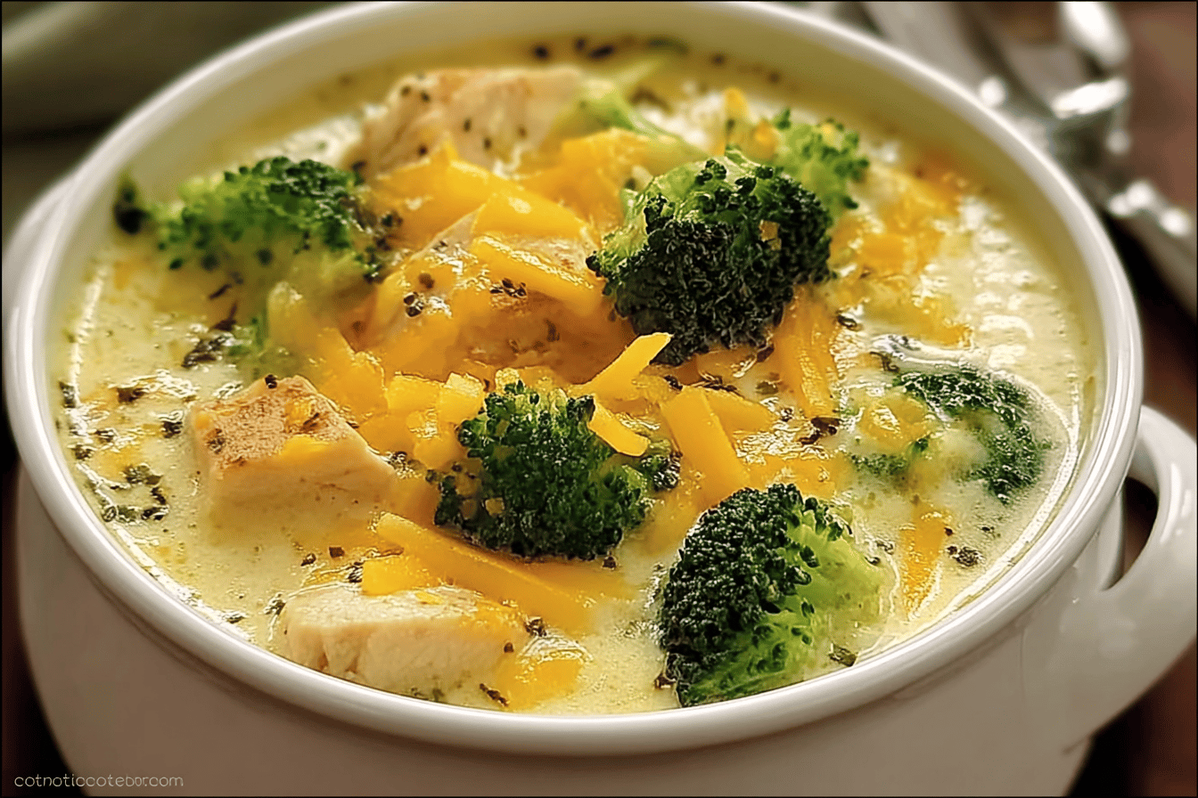 Cheesy Chicken Broccoli Soup