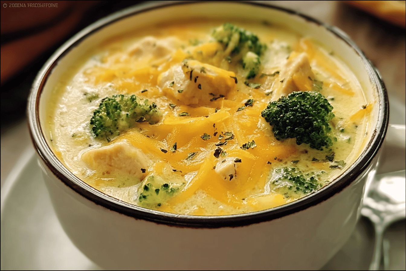Cheesy Chicken Broccoli Soup