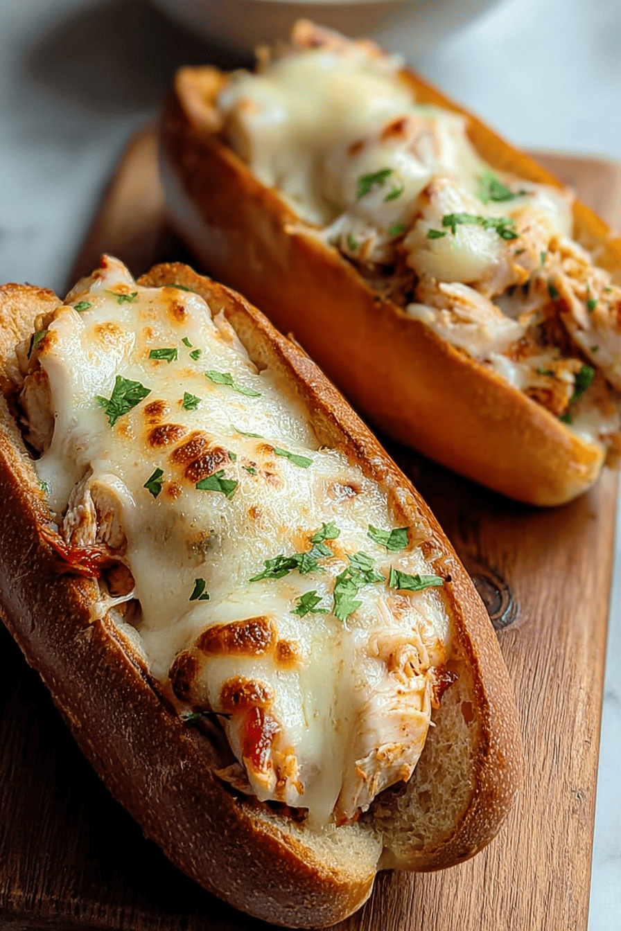 Cheesy Chicken Garlic Sandwich