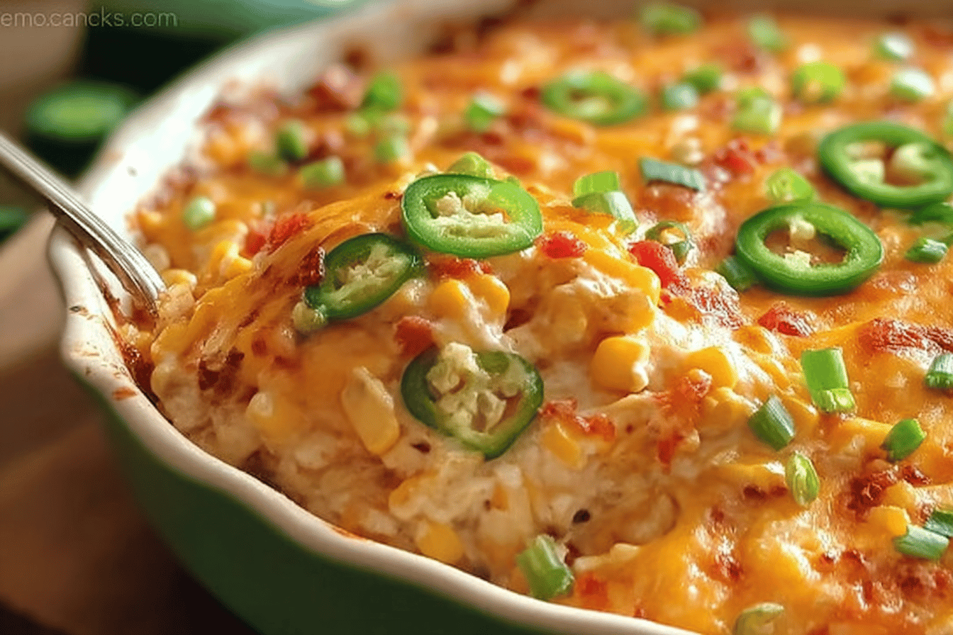 Cheesy Fiesta Corn Casserole