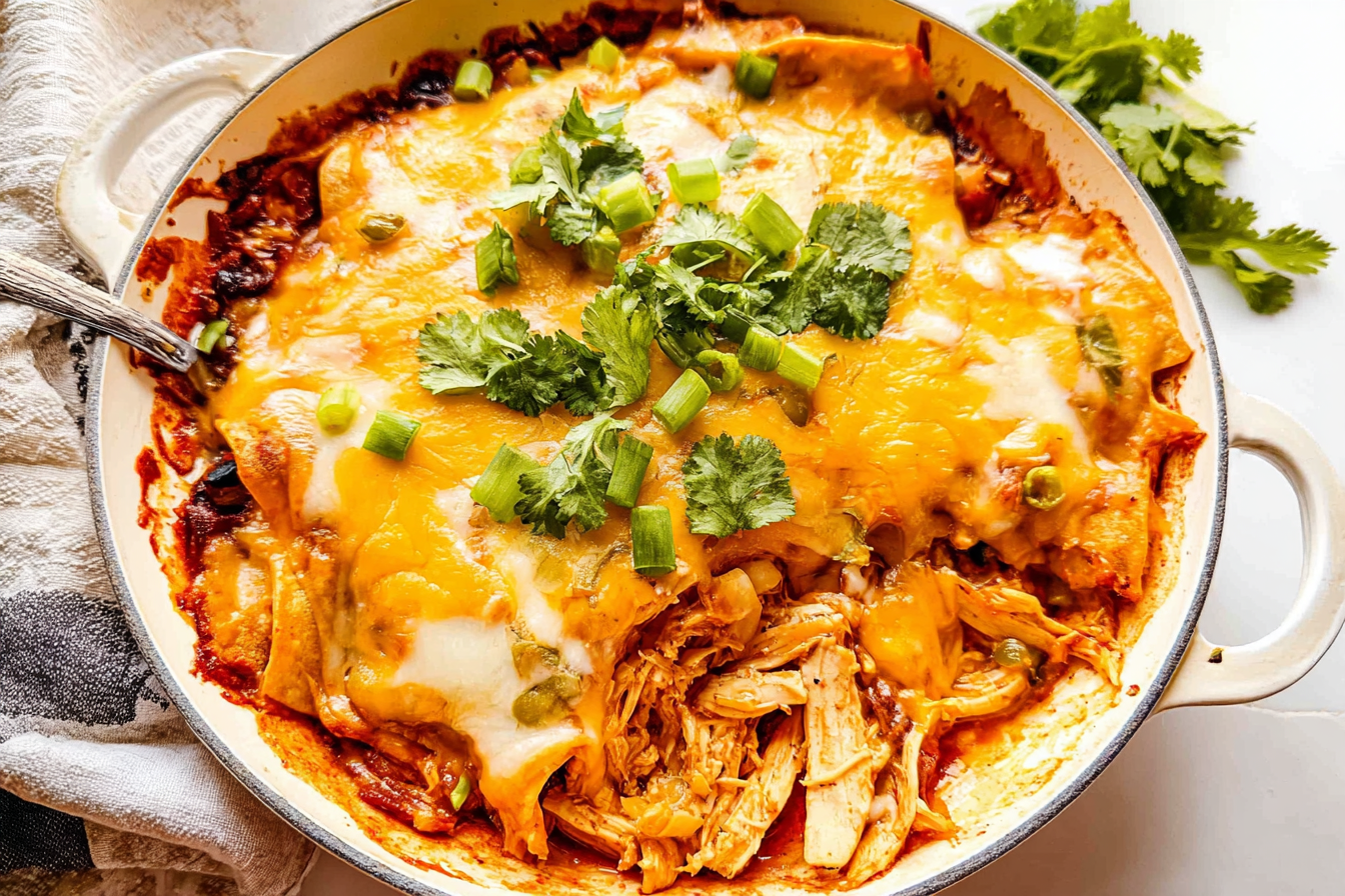 Chicken Enchilada Skillet Recipe With Quick And Flavorful Ingredients 6 Chicken Enchilada Skillet