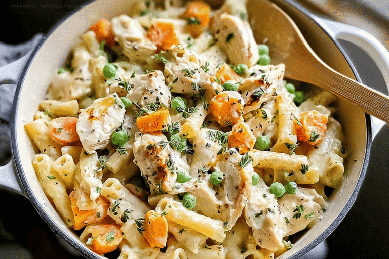Chicken Pot Pie Pasta Recipe With Creamy Sauce And Tender Chicken 8 Chicken Pot Pie Pasta 57.Png