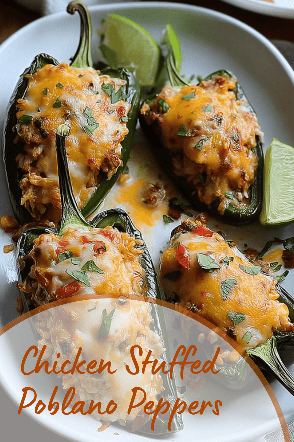 Chicken Stuffed Poblano Peppers
