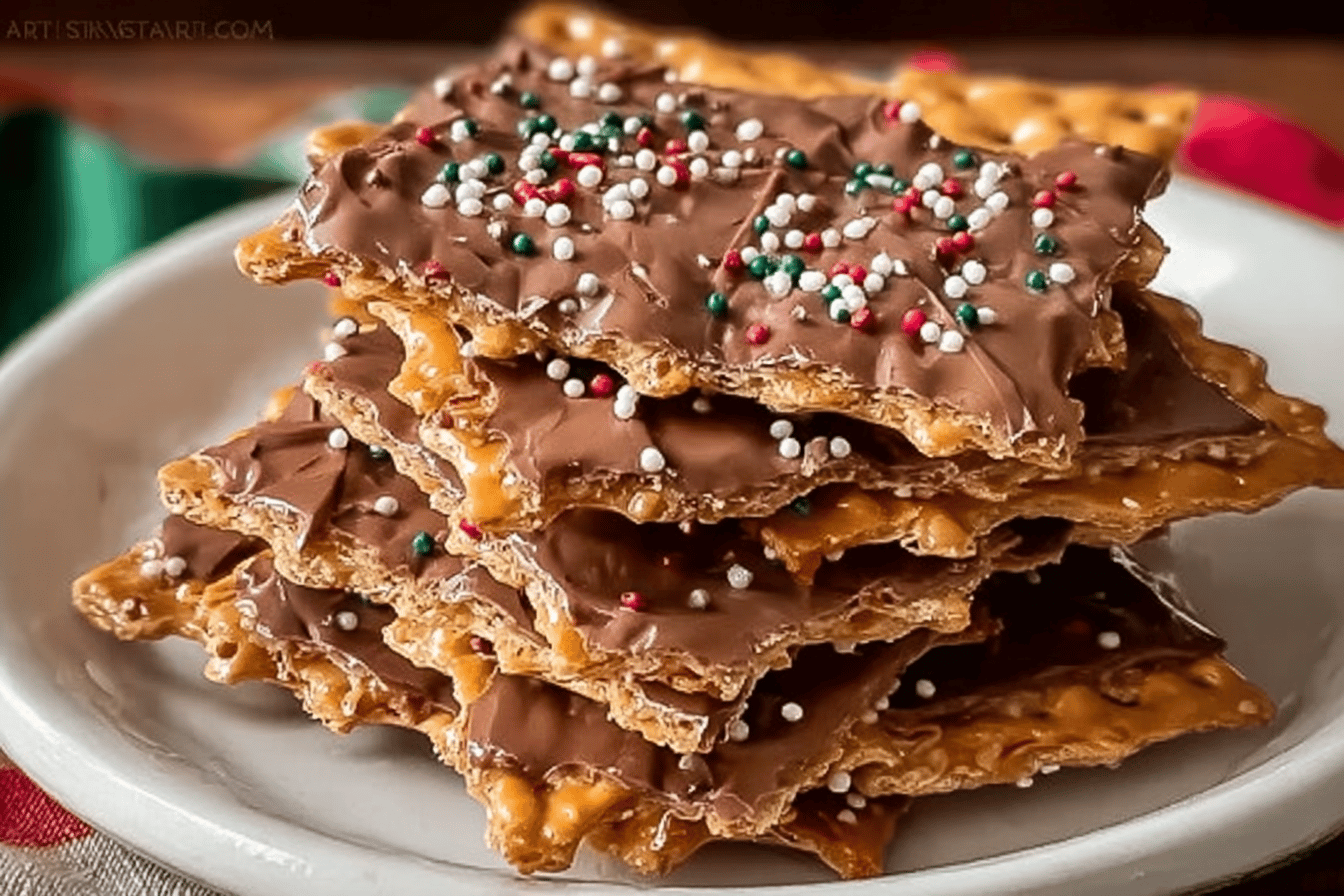Christmas Crack Saltine Cracker Toffee