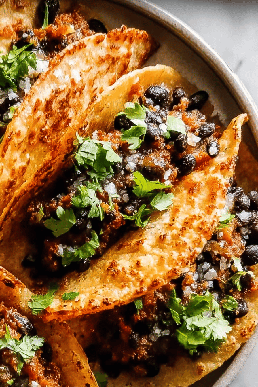 Crispy Black Bean Tacos