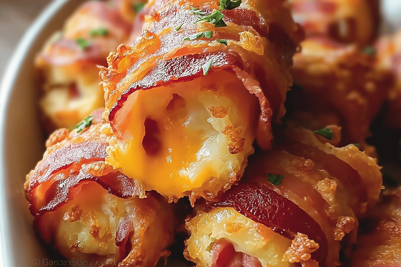 Crispy Cheesy Bacon Rolls