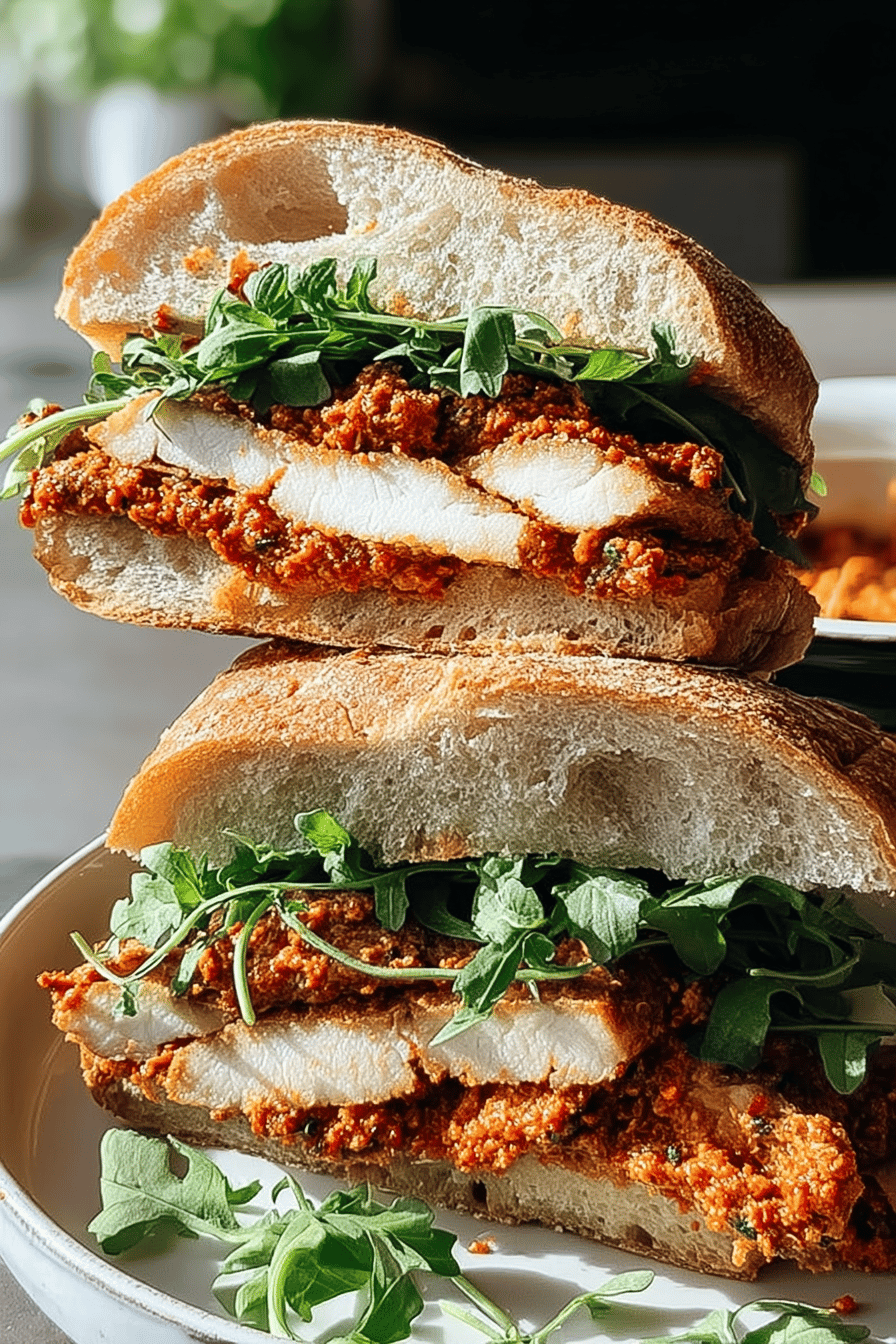Crunchy Chicken Romesco Sandwich
