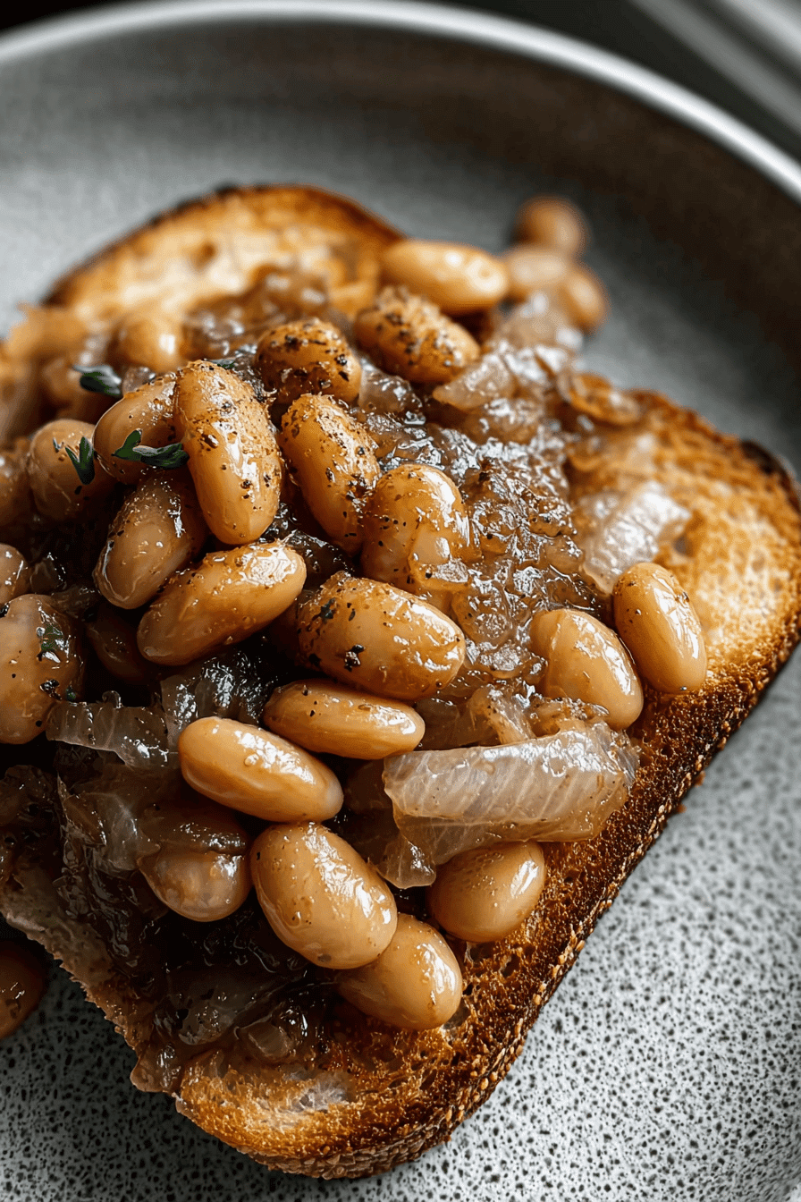 French Onion Bean Toast