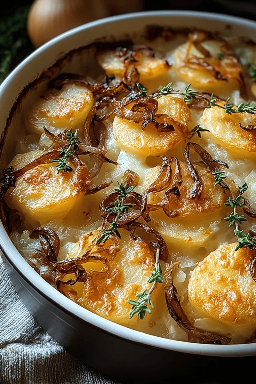 French Onion Potato Bake