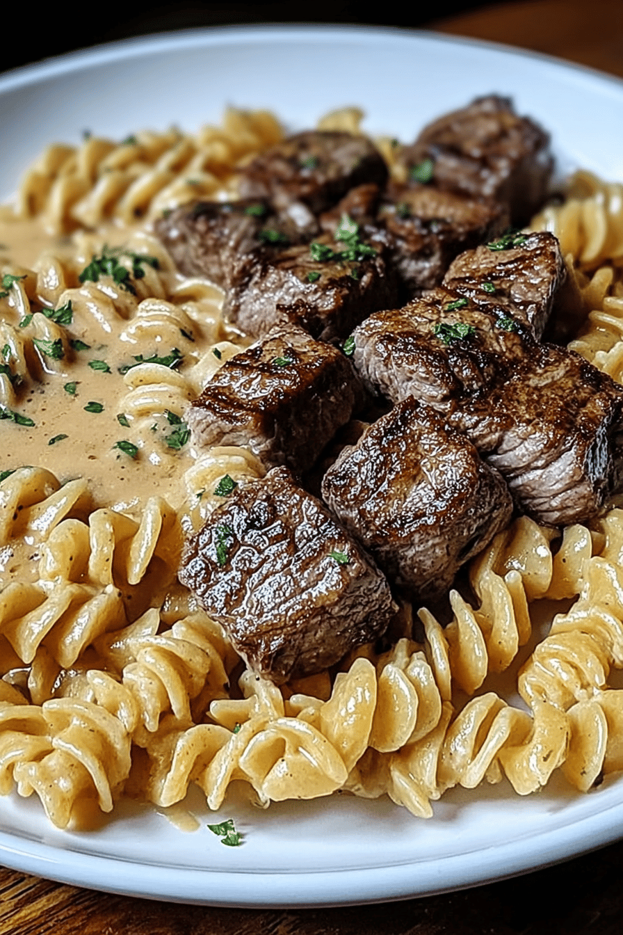 Garlic Butter Steak Cajun Pasta