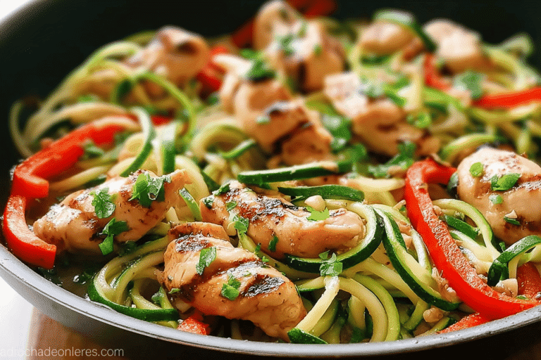 Chicken Zucchini Noodle Stir Fry Recipe For Quick Healthy Meals 8 Garlic Chicken Zucchini Noodles Stir Fry 7.Png