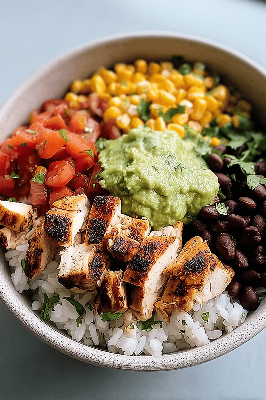 Grilled Chicken Burrito Bowls