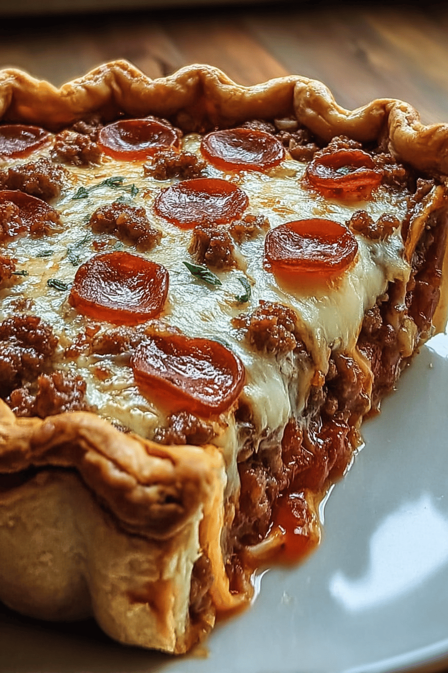 Italian Beef And Sausage Pie Recipe With Savory Layers 6 Hamburger Sausage Pie