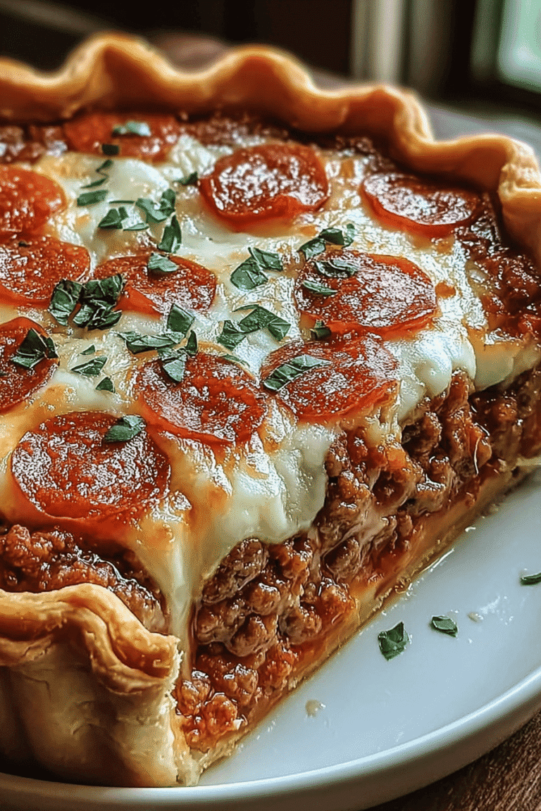 Italian Beef And Sausage Pie Recipe With Savory Layers 8 Hamburger Sausage Pie 56.Png