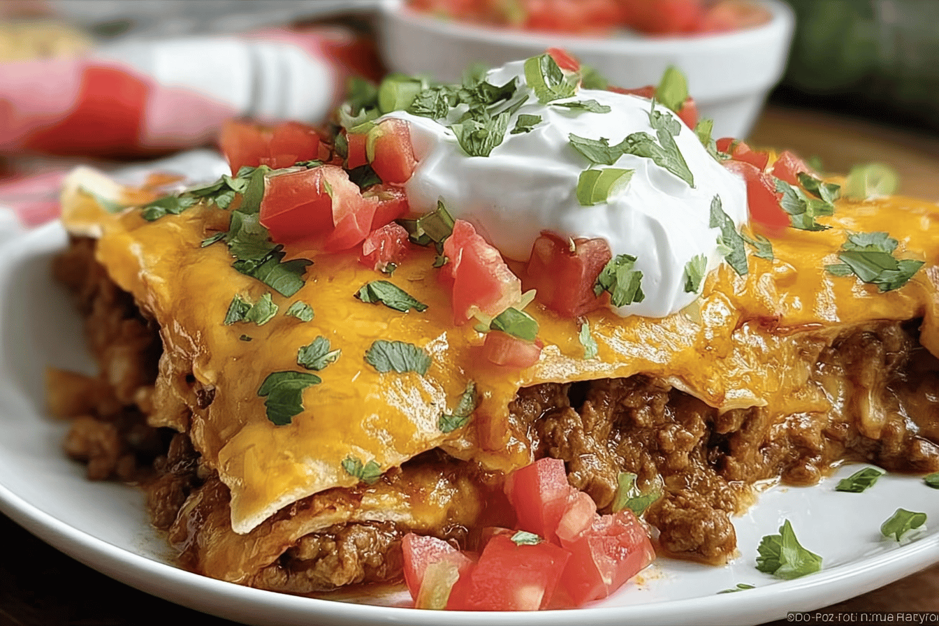 Easy Layered Taco Bake Recipe For Quick Family Meals 6 Layered Taco Bake